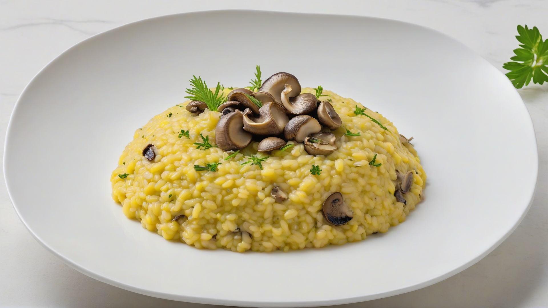 risotto zafferano e funghi